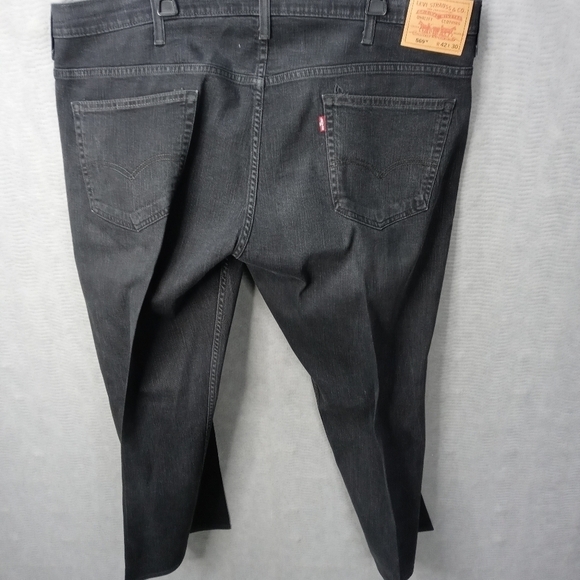 Levis 569 men's 42"× 30" black jeans red tab. A9pm - Picture 4 of 9